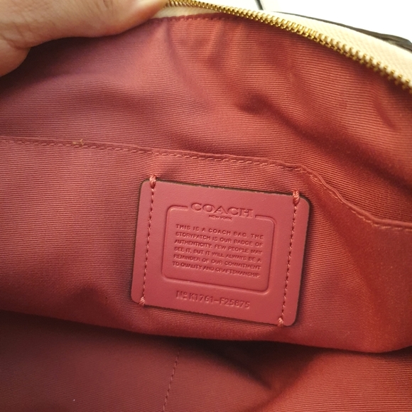 Coach Floral Cream Satchel Bag - Picture 5 of 10